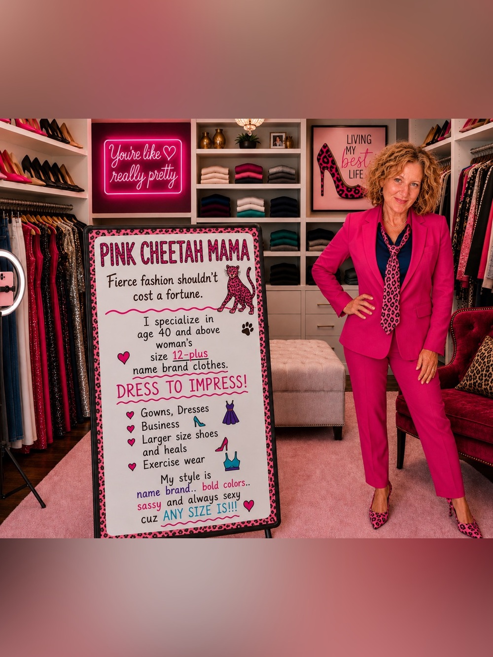 Hi I’m Pink Leppard Mama!! Building my closet more everyday! Keep as a favorite